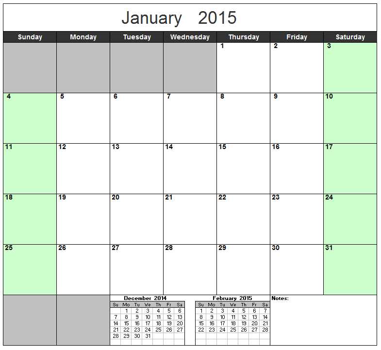 yearly calendar templates