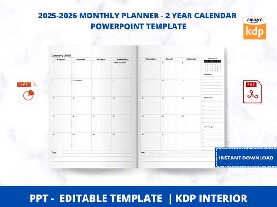 calendar planner 2025 template