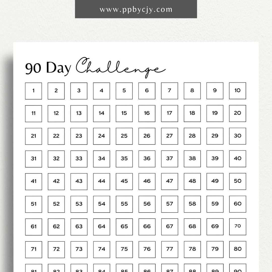 100 day countdown calendar template