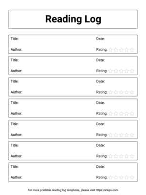 reading calendar template