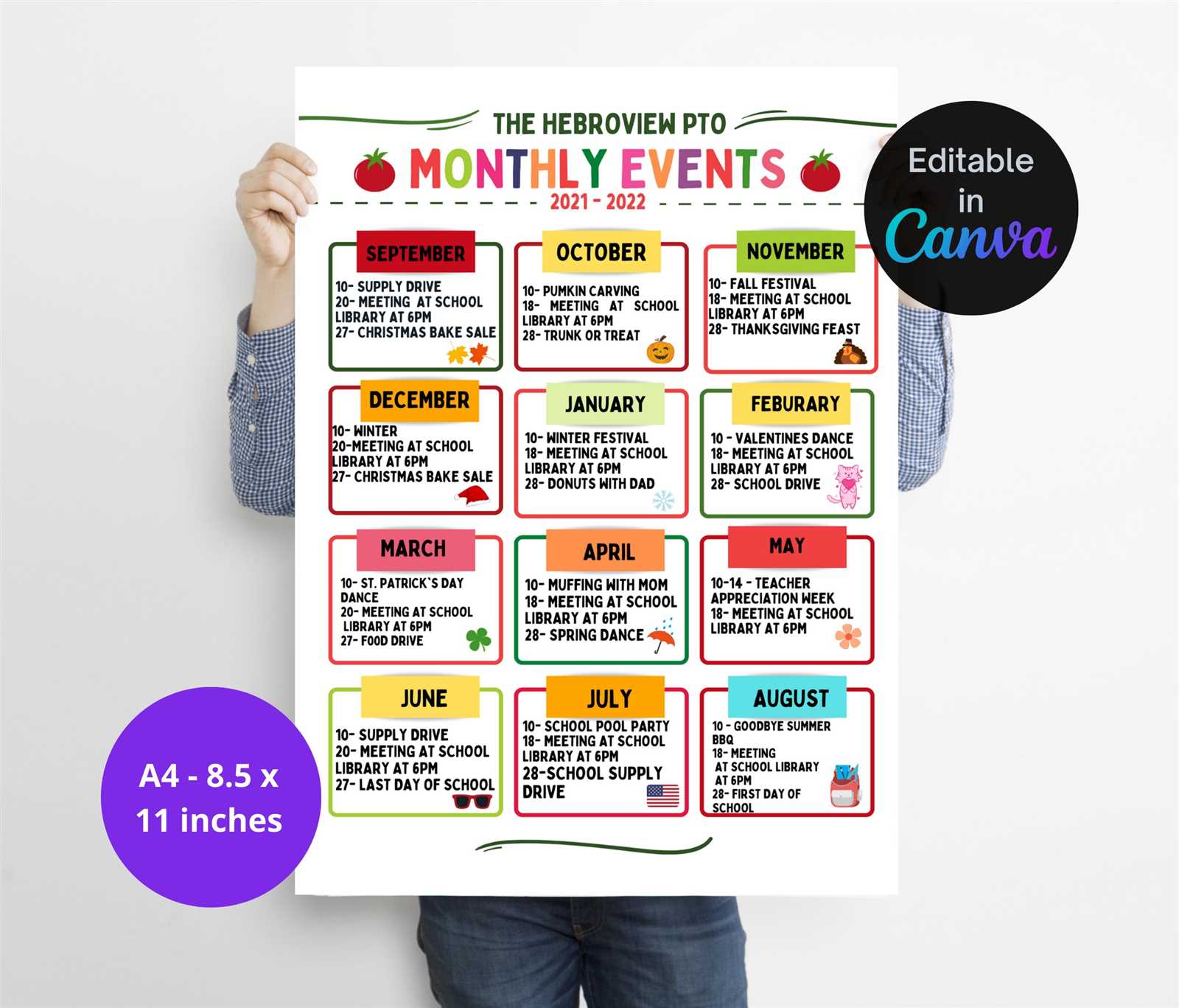 flyer calendar of events template