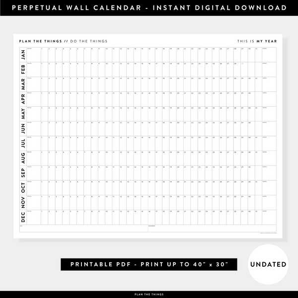 universal calendar template