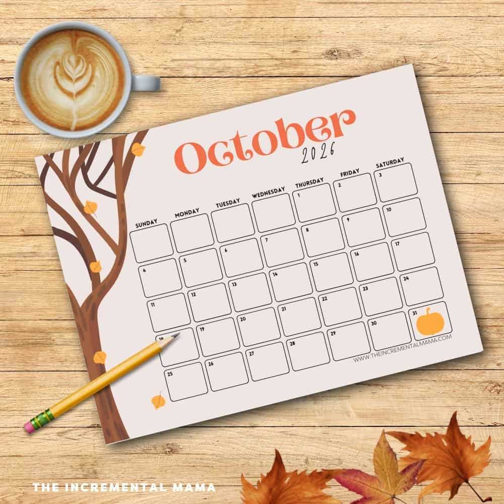 halloween themed calendar template