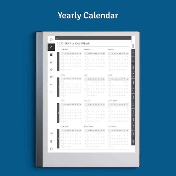 remarkable 2 calendar template free