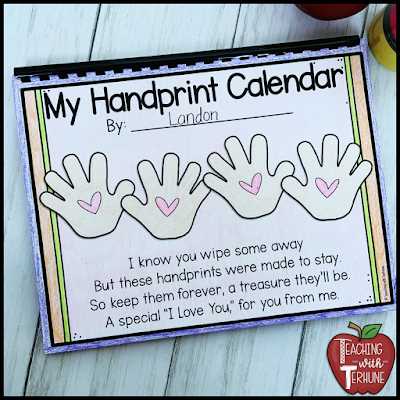 handprint calendar template