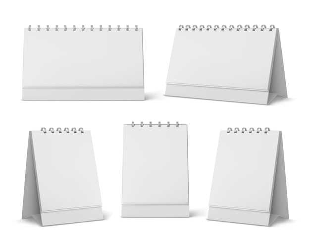 blank desk calendar template