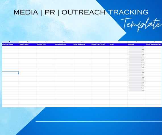 outreach calendar template