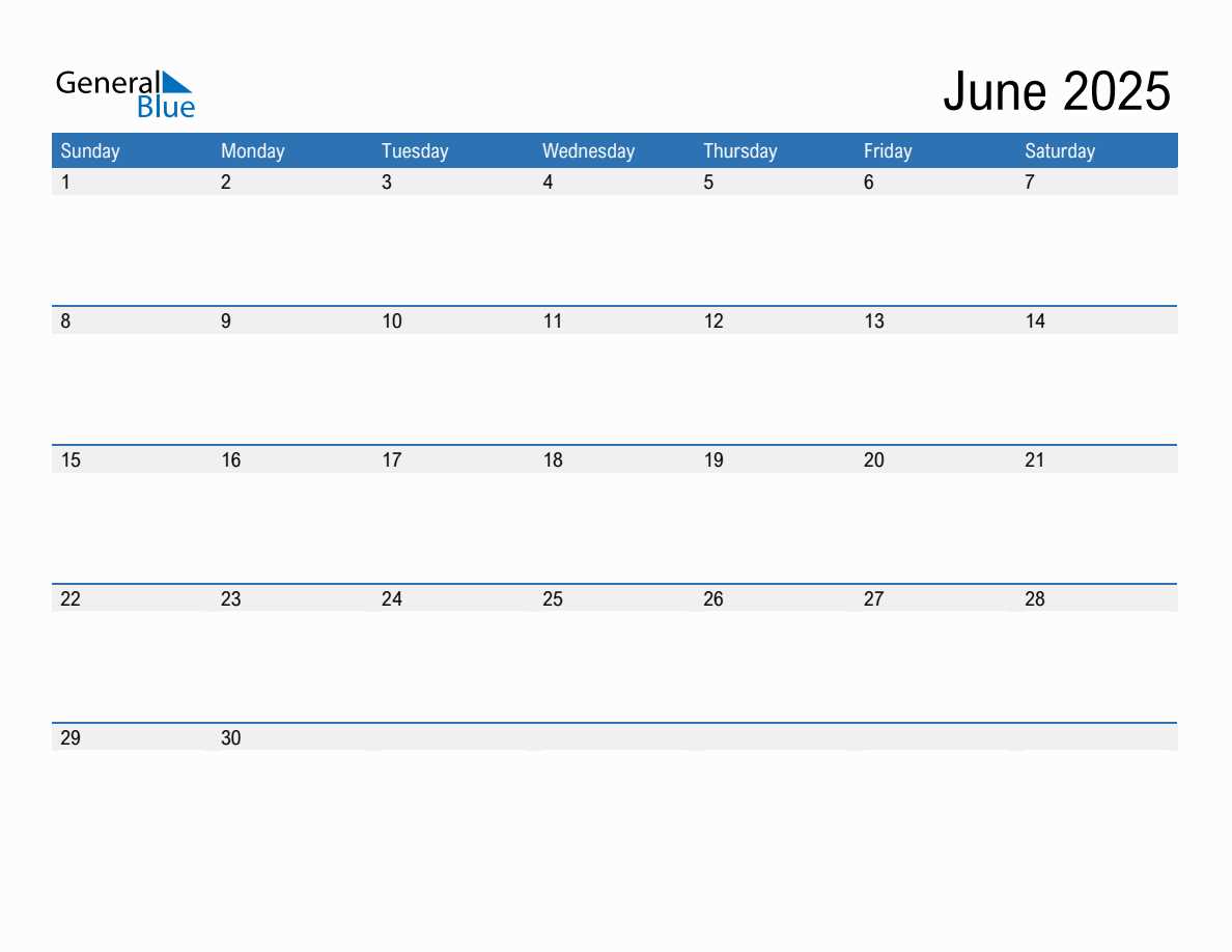 june calendar 2025 template