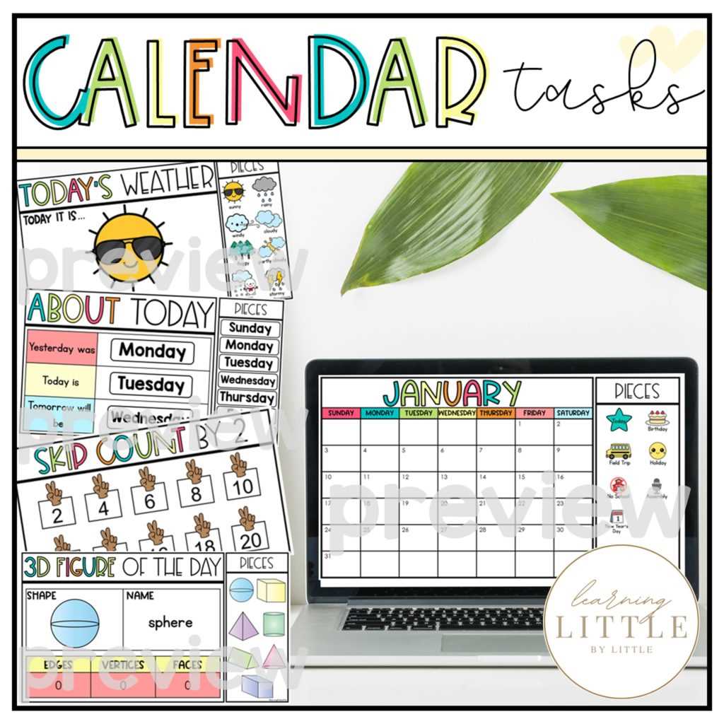 smartboard calendar template