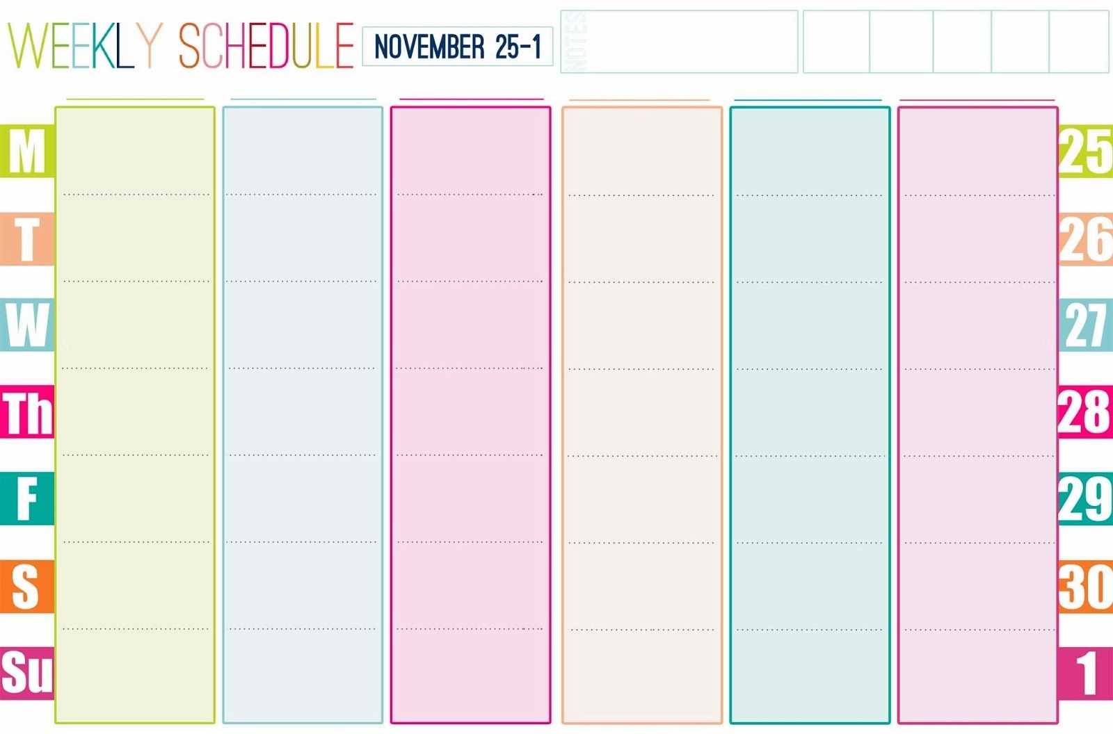 multi week calendar template