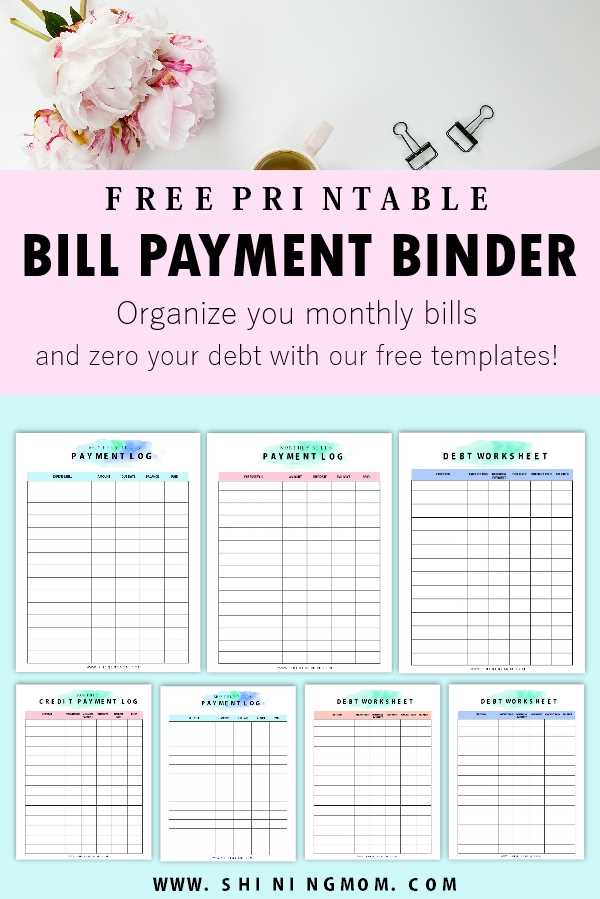 free printable bill calendar template