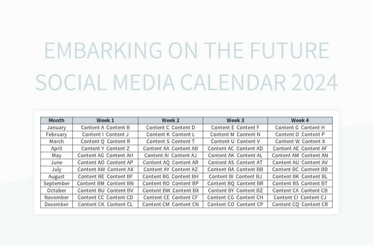 social media calendar template 2026