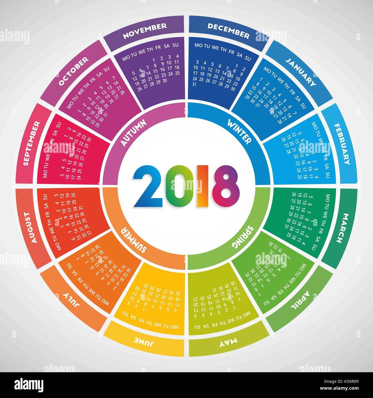 circle calendar template