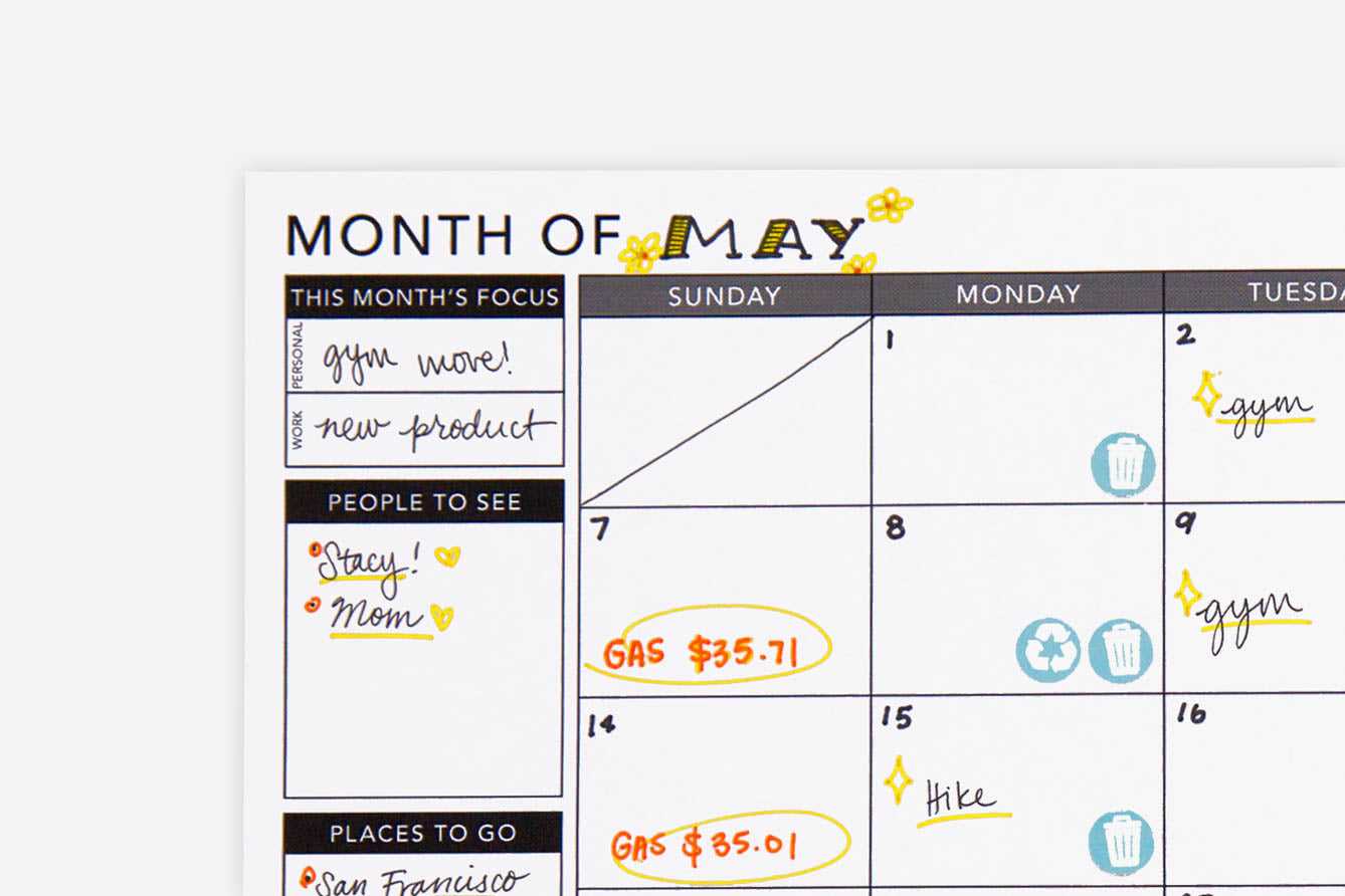 free undated monthly calendar template