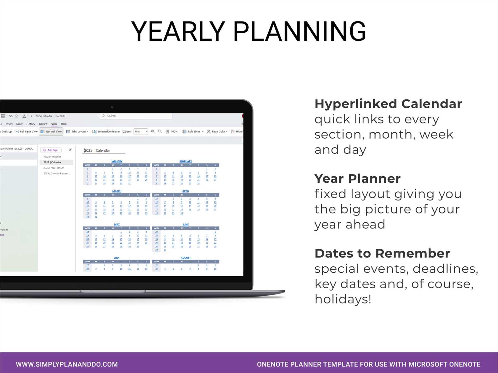 onenote 2025 calendar template