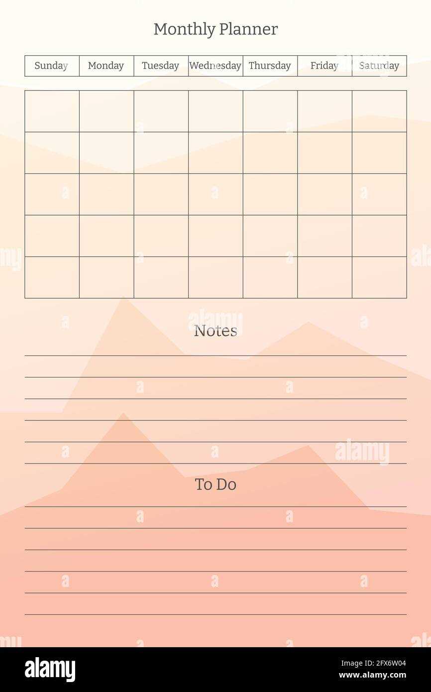 monthly task calendar template