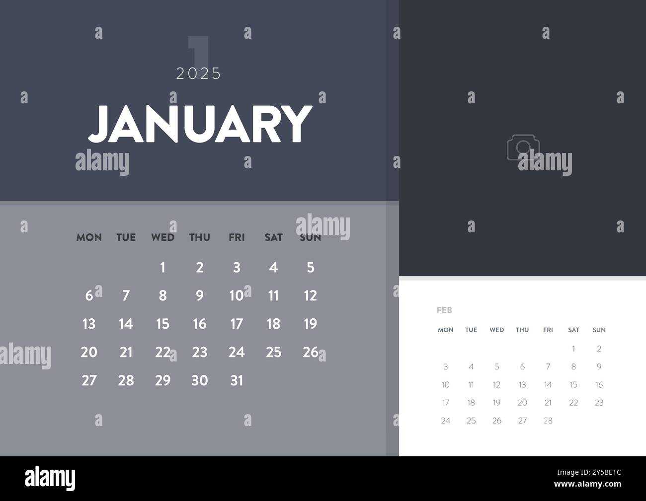 digital calendar template 2025