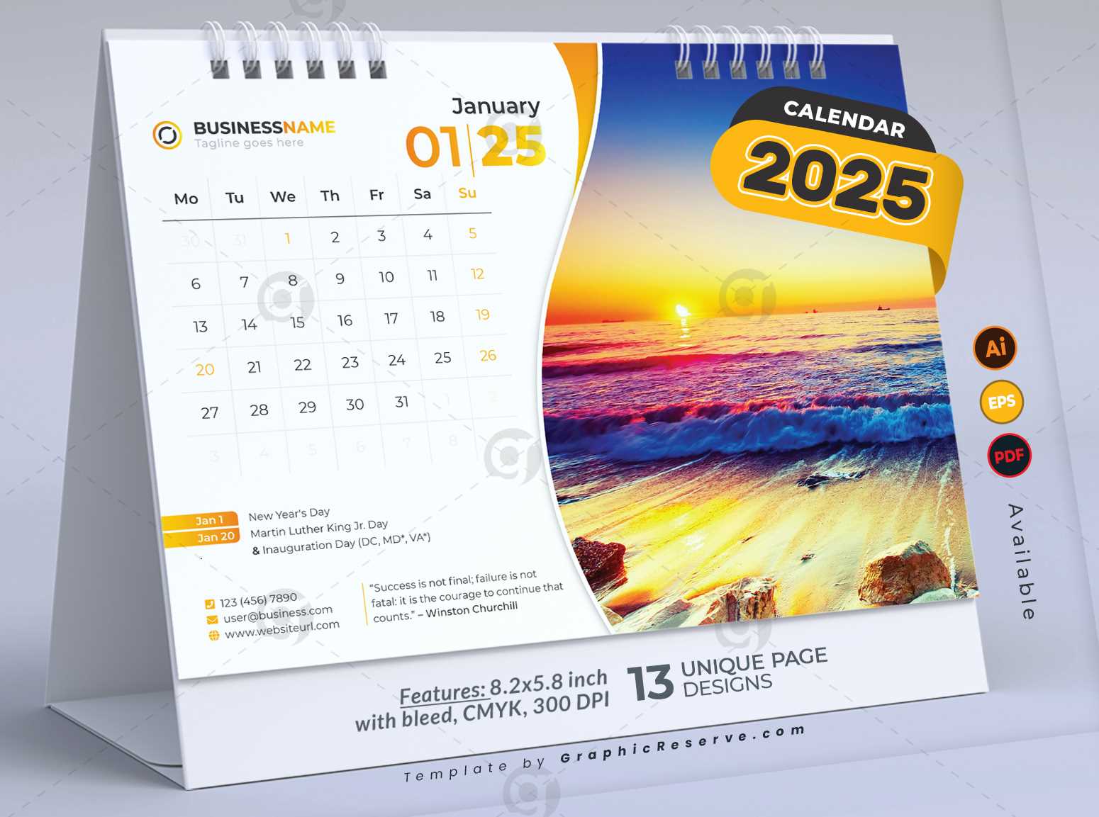illustrator 2026 calendar template