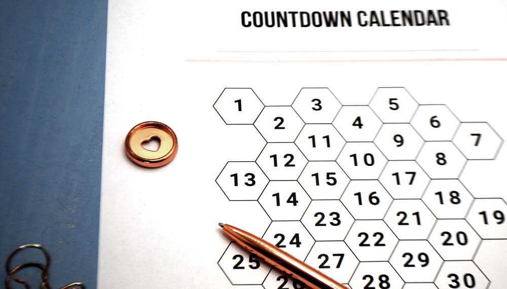 printable countdown calendar template