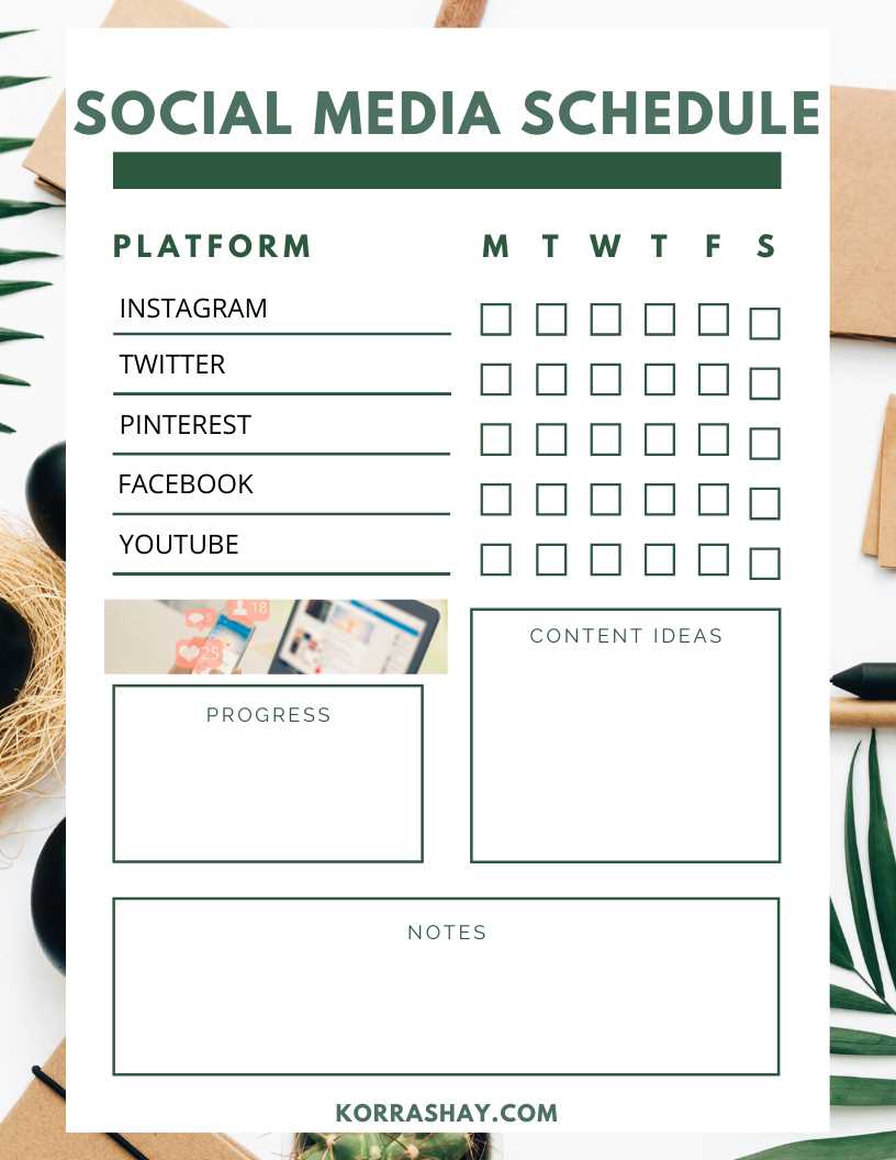 instagram content calendar template free