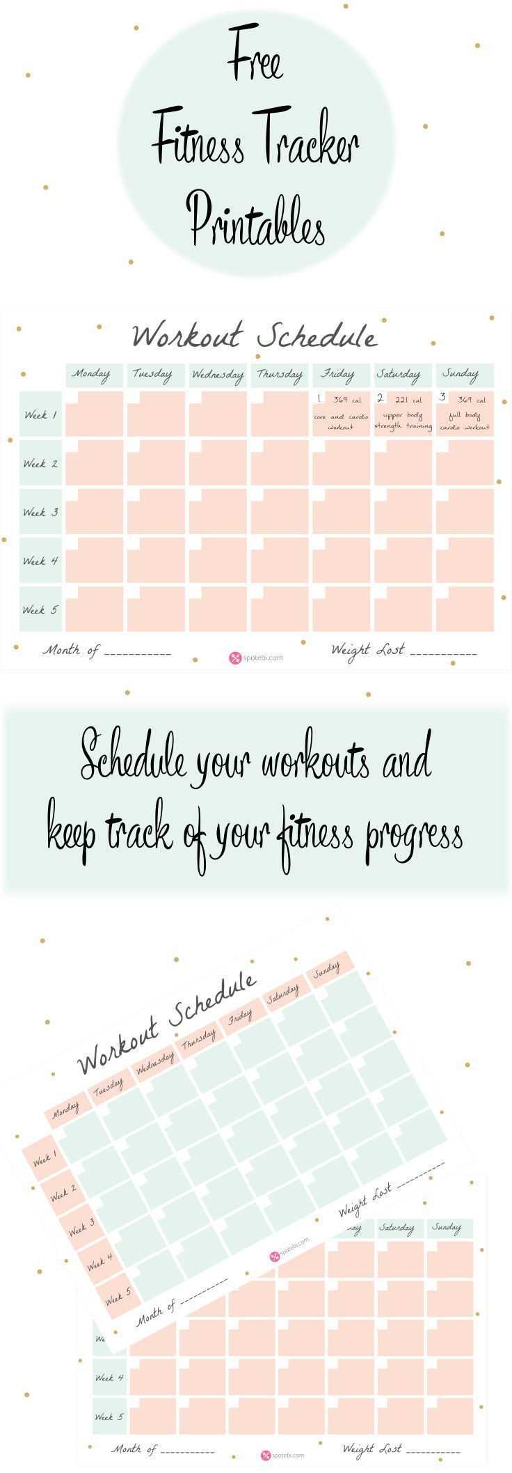 cute workout calendar template