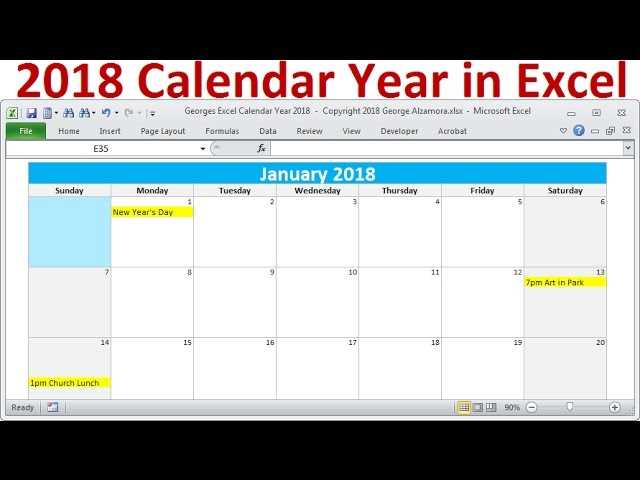 church planning calendar template