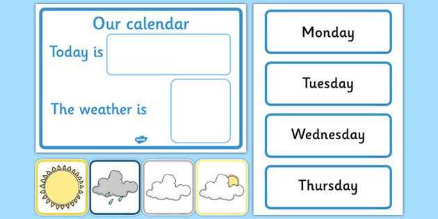 weather calendar template