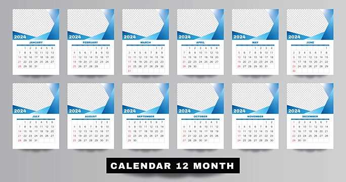 12 page calendar template