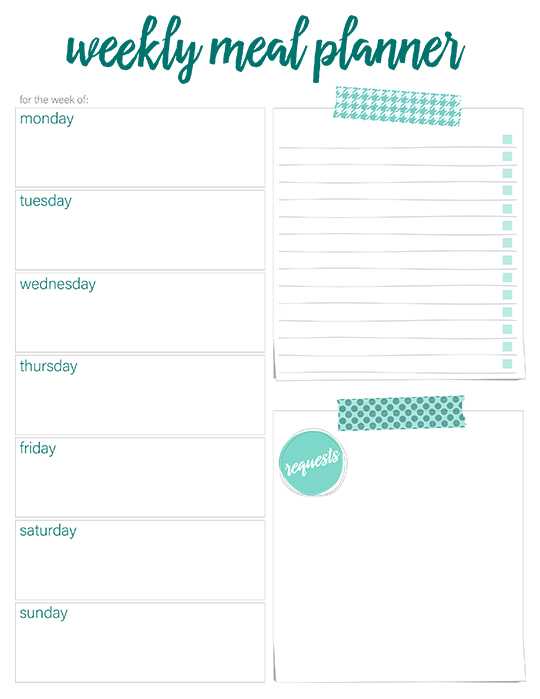 diet plan calendar template