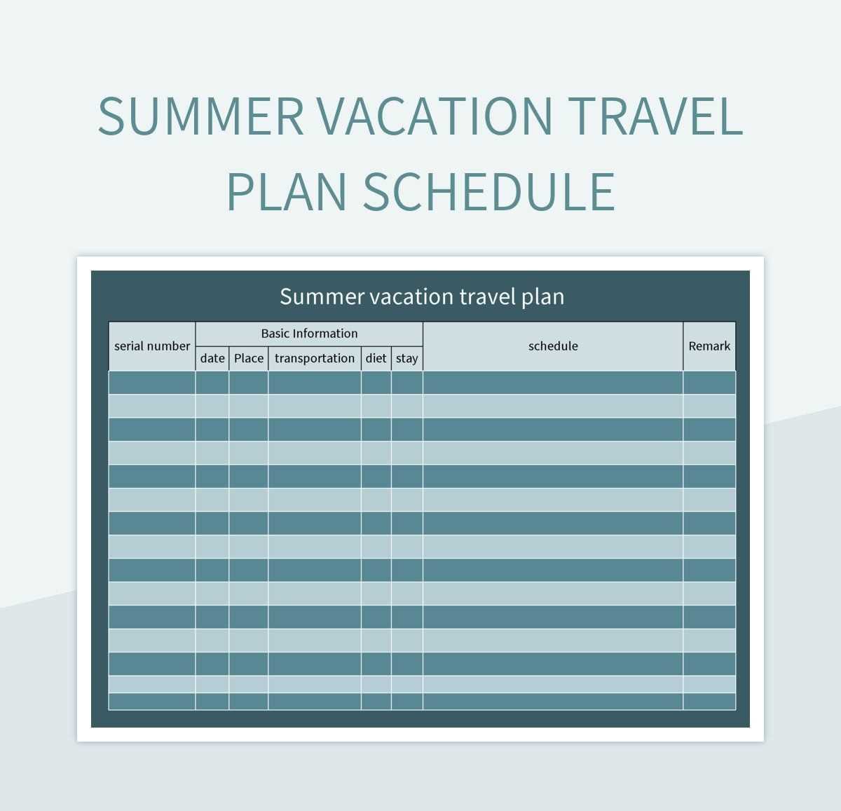 vacation schedule calendar template