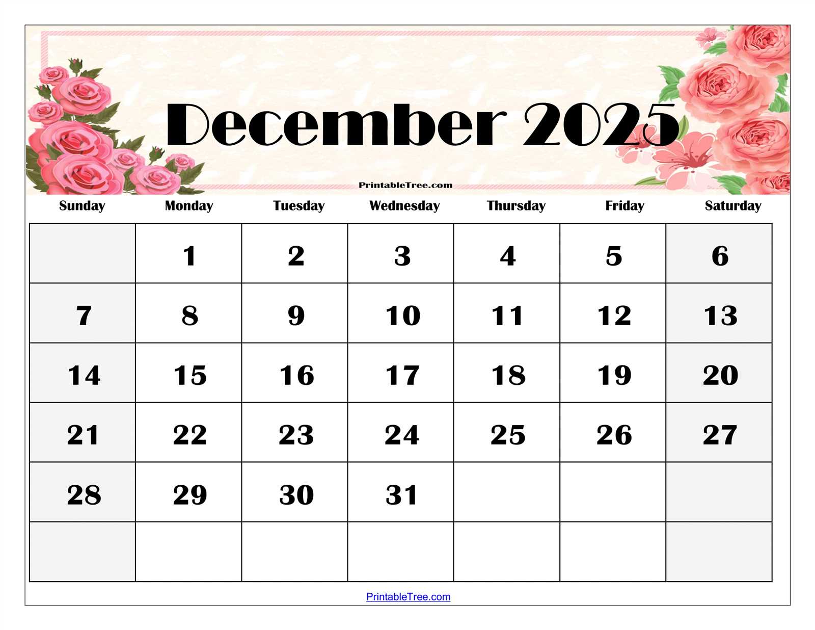 calendar template dec 2025