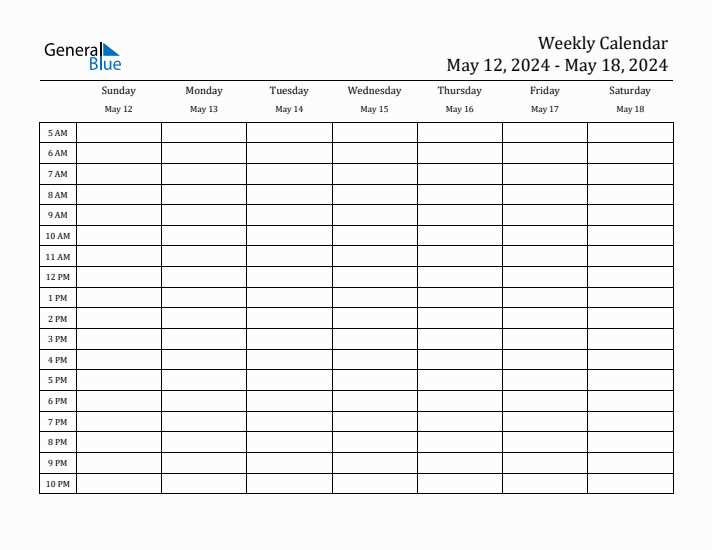 12 week calendar template