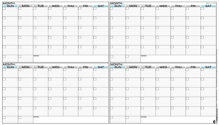 free four month calendar template