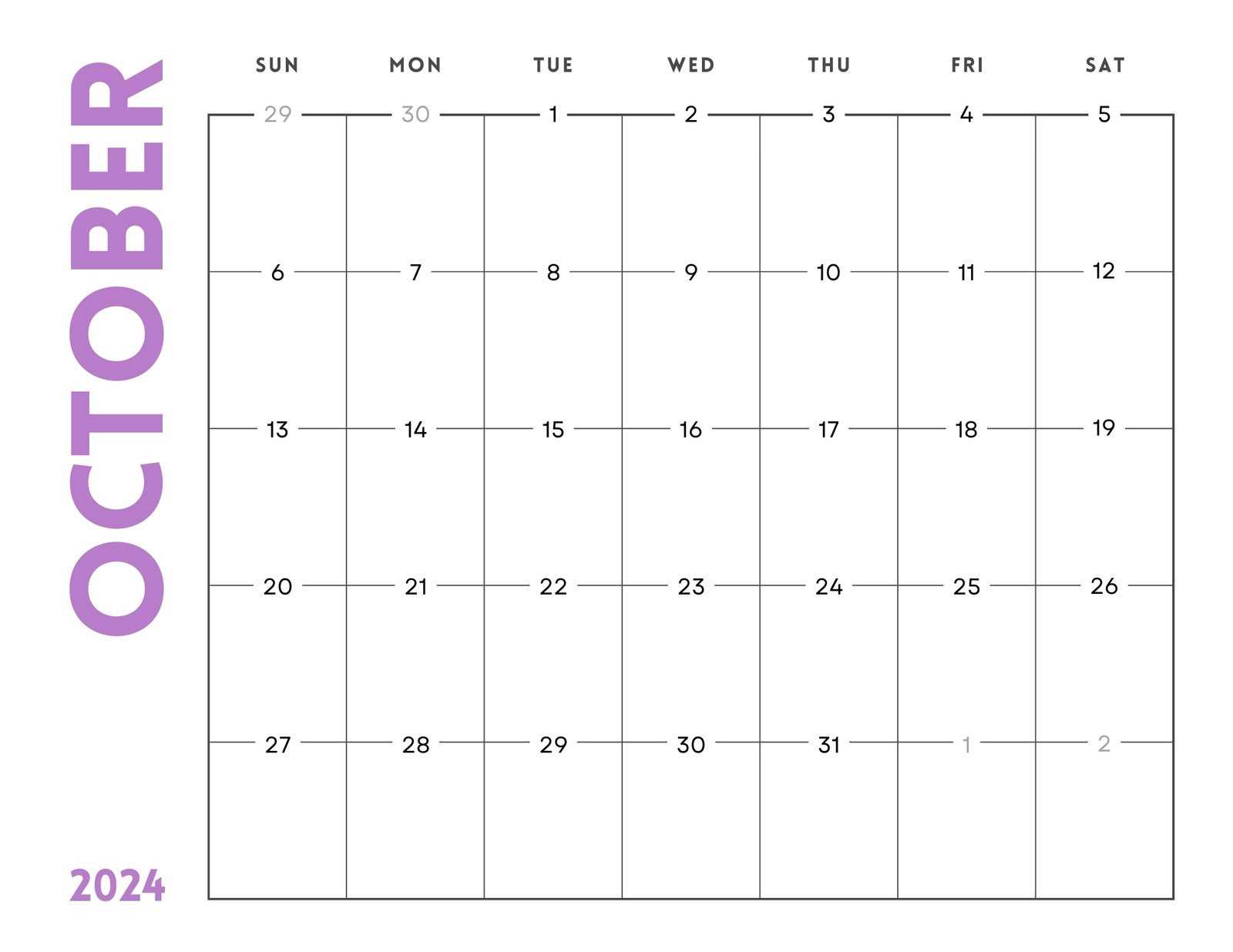 home calendar template