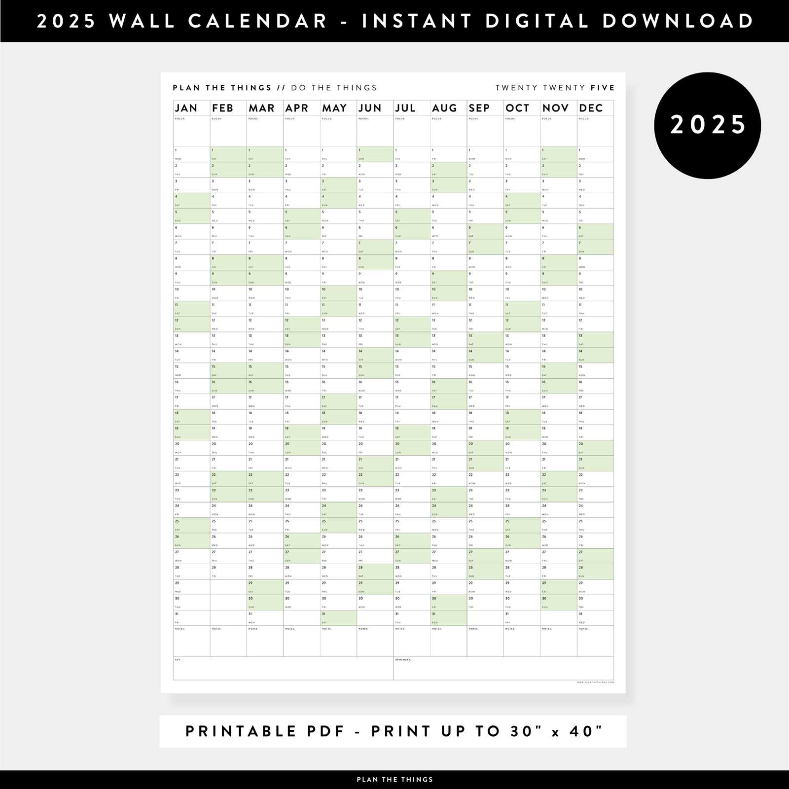 vertical calendar template 2026