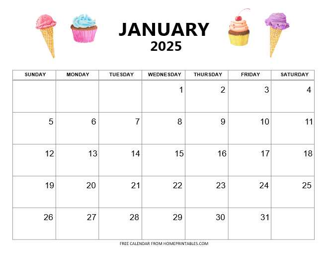 calendar january 2025 template