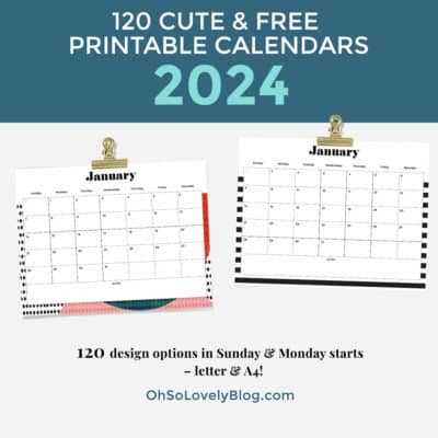 4x6 calendar template