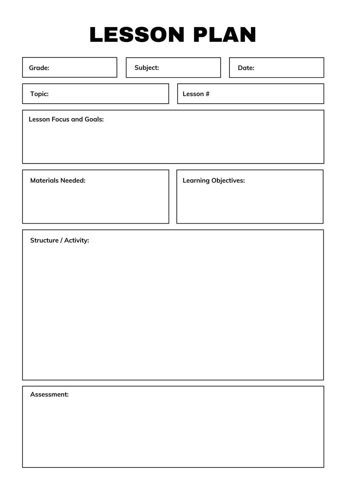 unit calendar template