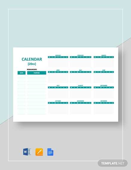 diy birthday calendar template