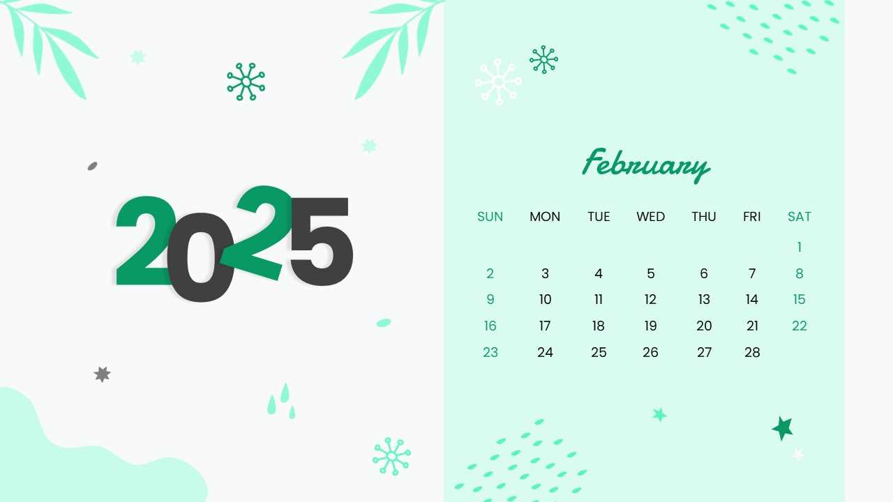 calendar template for powerpoint 2025