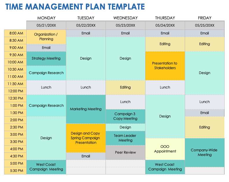 church planning calendar template