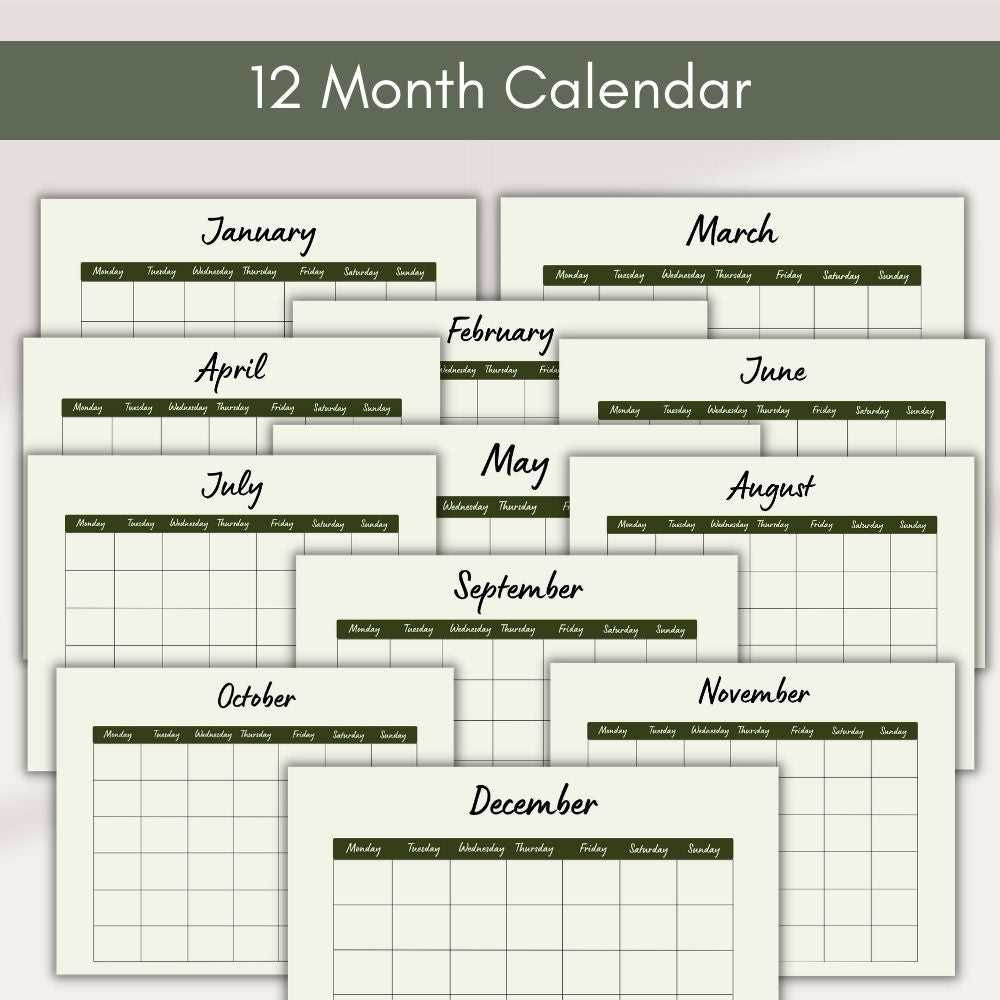 weekly prayer calendar template