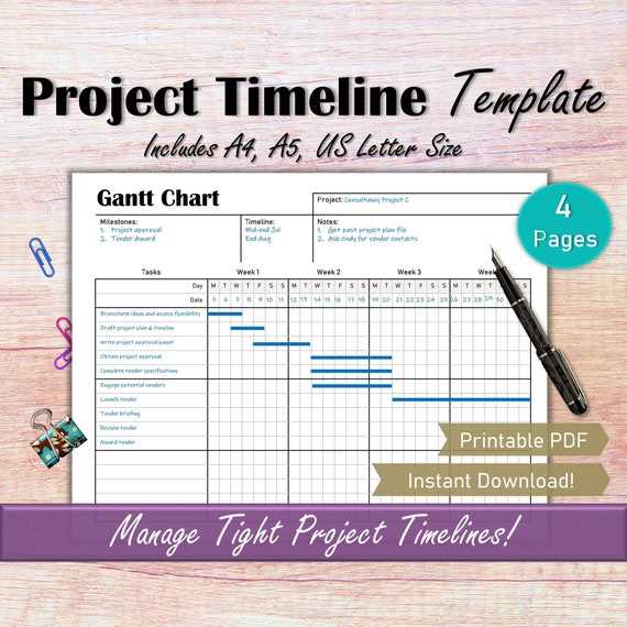 project tracking calendar template