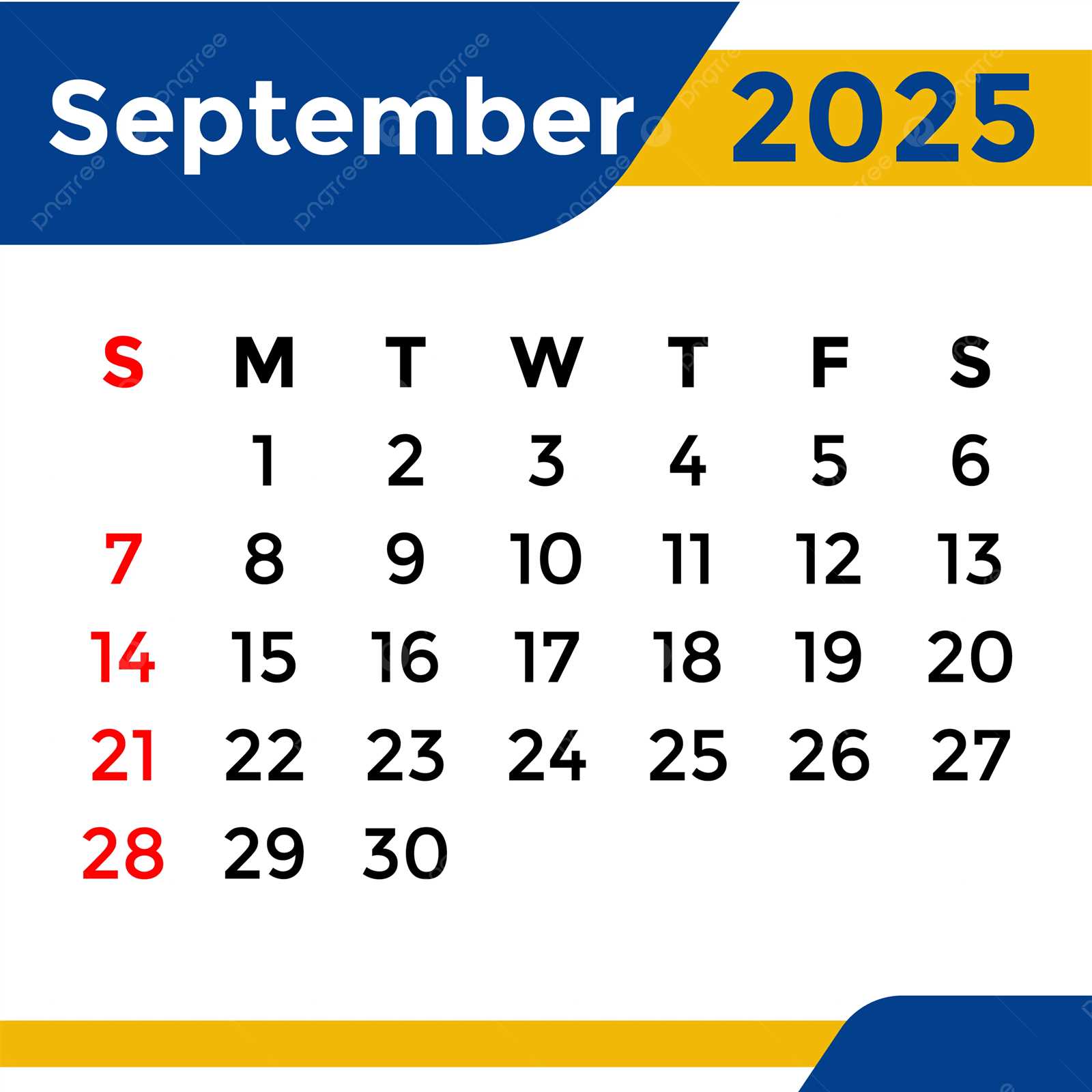 september monthly calendar template 2025