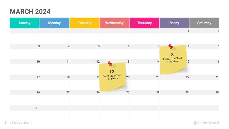 powerpoint monthly calendar template