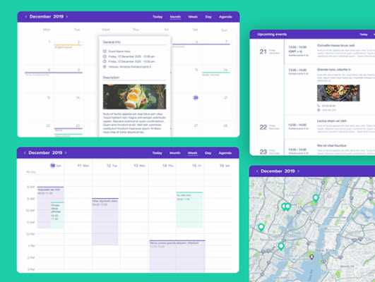 event calendar website template