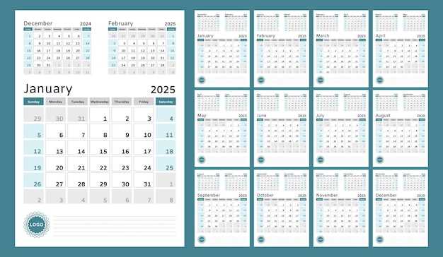 calendar template pages 2025