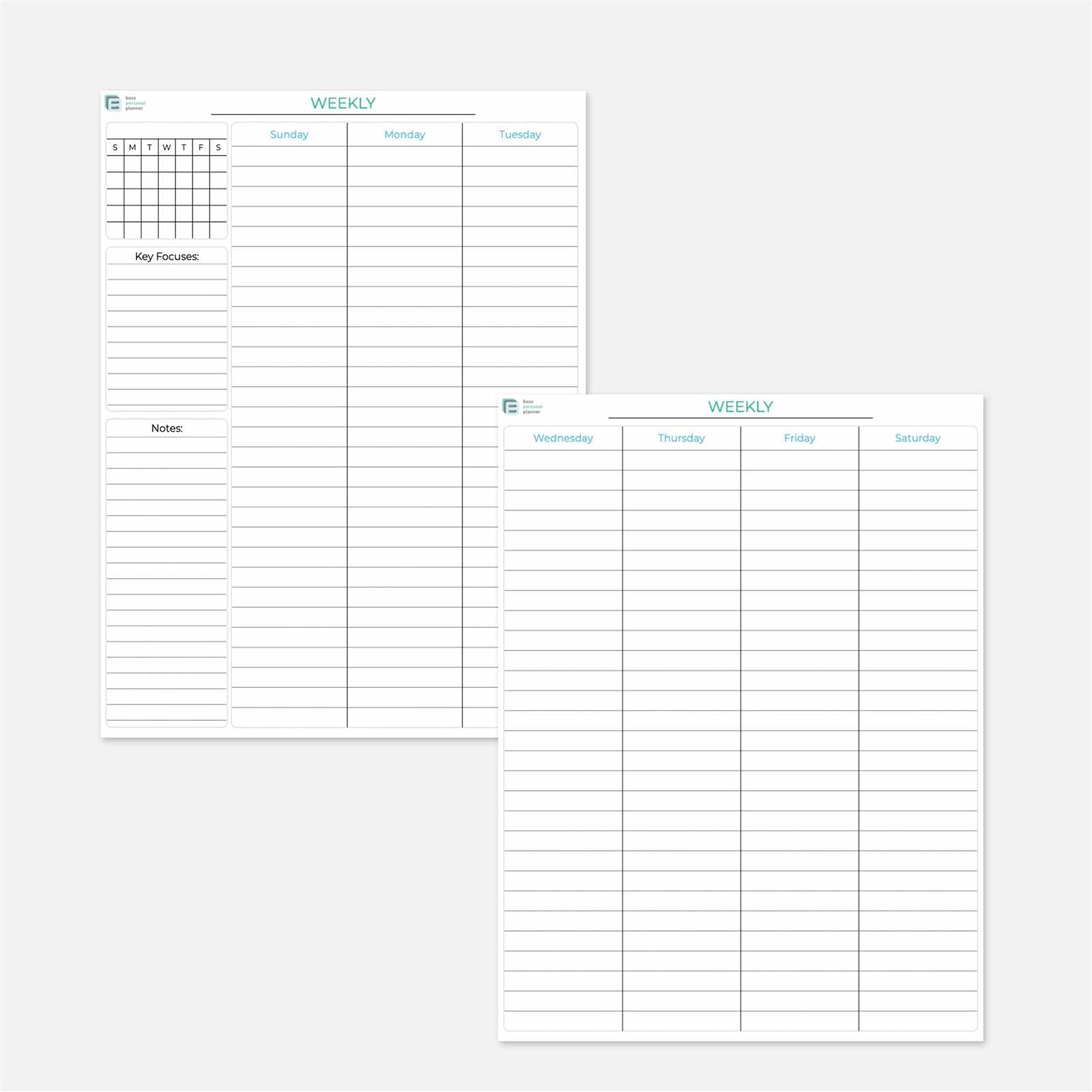 personal calendar template