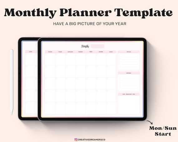 calendar template goodnotes