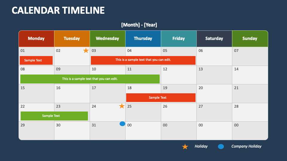 calendar timeline template powerpoint